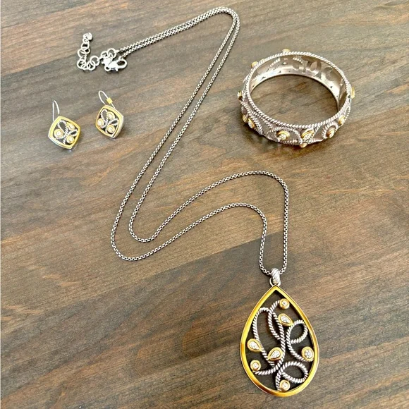 Brighton Yalta Set - Convertible Long Necklace, Bracelet and Earrings - Picture 2 of 7